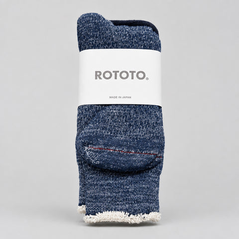 Double Face Crew Socks Deep Ocean