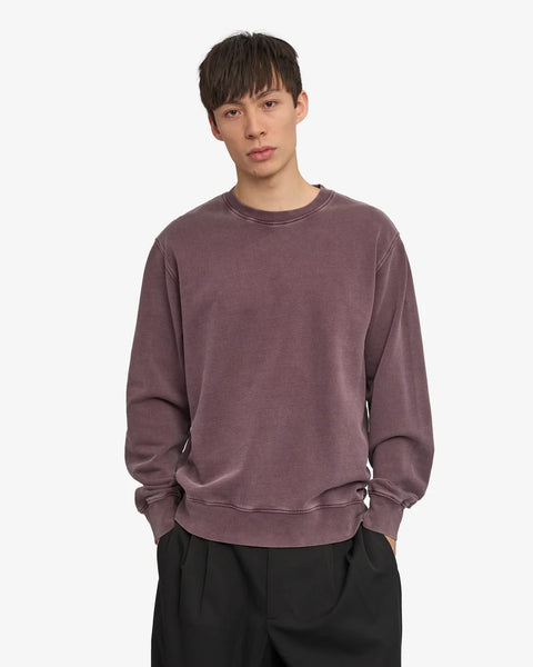 Organic Oversized Crew Faded Grape
