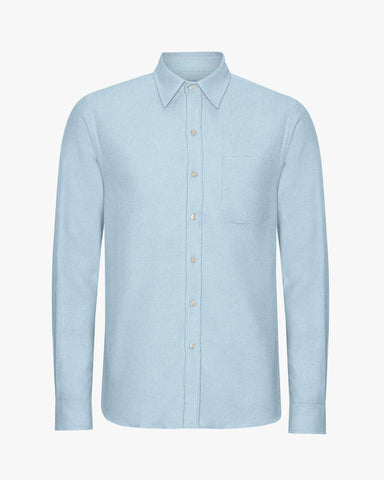 Organic Flannel Shirt Seaside Blue