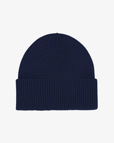 Merino Wool Beanie Marine Blue