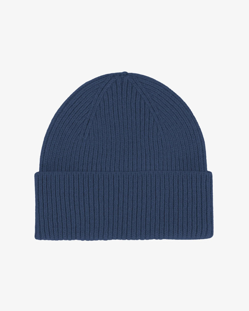 Merino Wool Beanie Petrol Blue