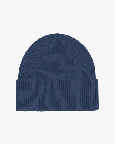 Merino Wool Beanie Petrol Blue