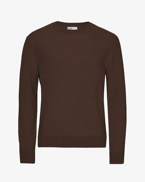 Merino Wool Crew Coffee Brown