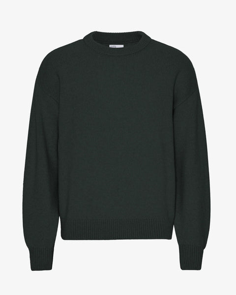 Oversized Merino Wool Crew Hunter Green