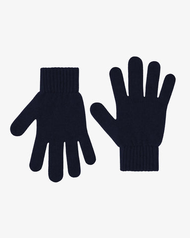 Merino Wool Gloves Navy