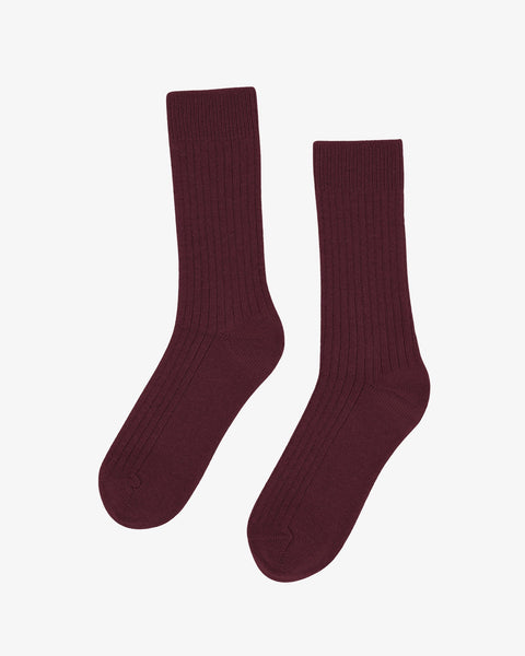 Merino Wool Blend Sock Oxblood Red