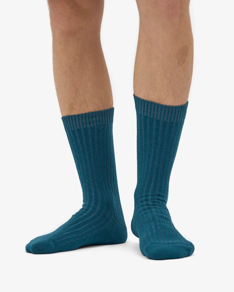 Merino Wool Blend Sock Ocean Green