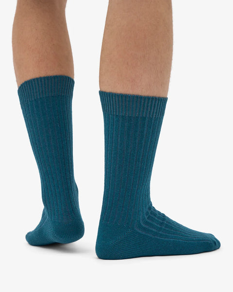Merino Wool Blend Sock Ocean Green
