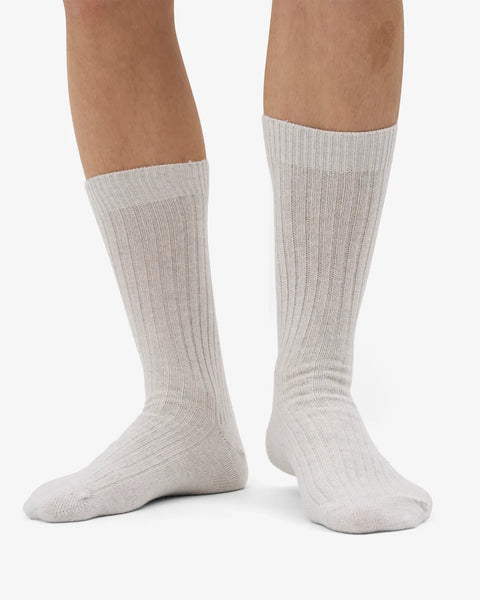 Merino Wool Blend Sock Snow Melange