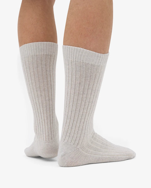 Merino Wool Blend Sock Snow Melange