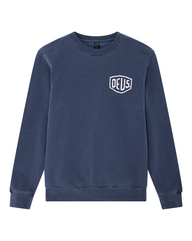 Shield Garment Dyed Crew Mechanic Blue