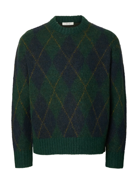 Rai Argyle Knit Pine Grove