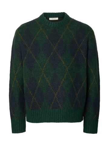 Rai Argyle Knit Pine Grove
