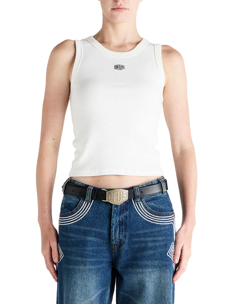 Shield Tank Vintage White