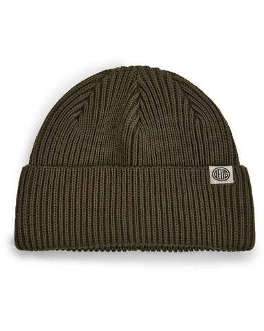 Pill Merino Beanie Dark Olive