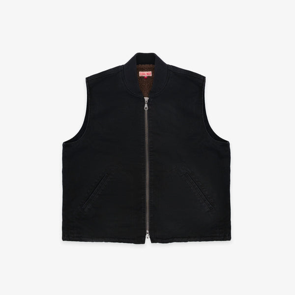 Cavva Fleece Vest Washed Black