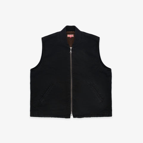 Cavva Fleece Vest Washed Black