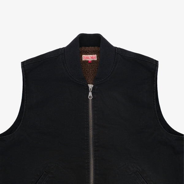 Cavva Fleece Vest Washed Black