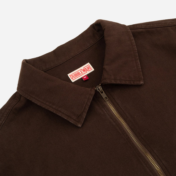 Crop Mechanic Jacket Chocolate Plum