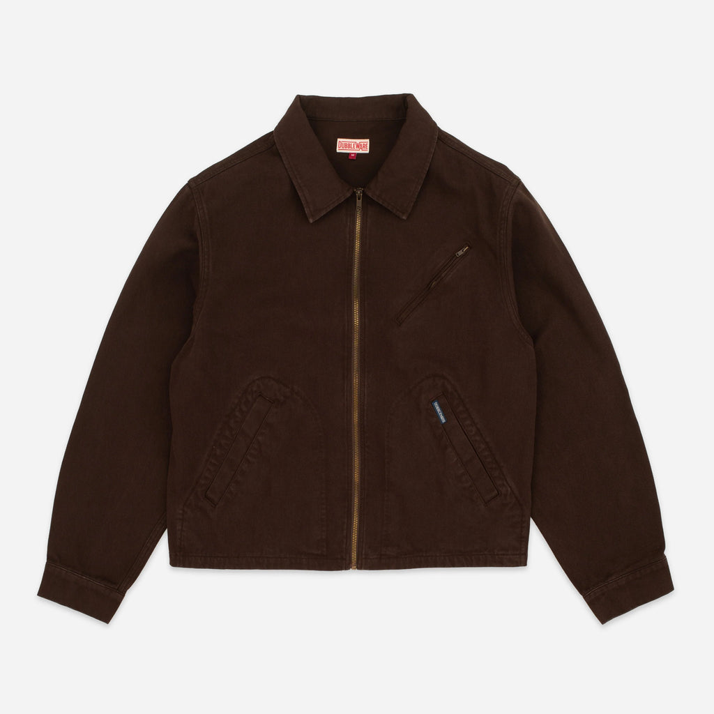 Crop Mechanic Jacket Chocolate Plum