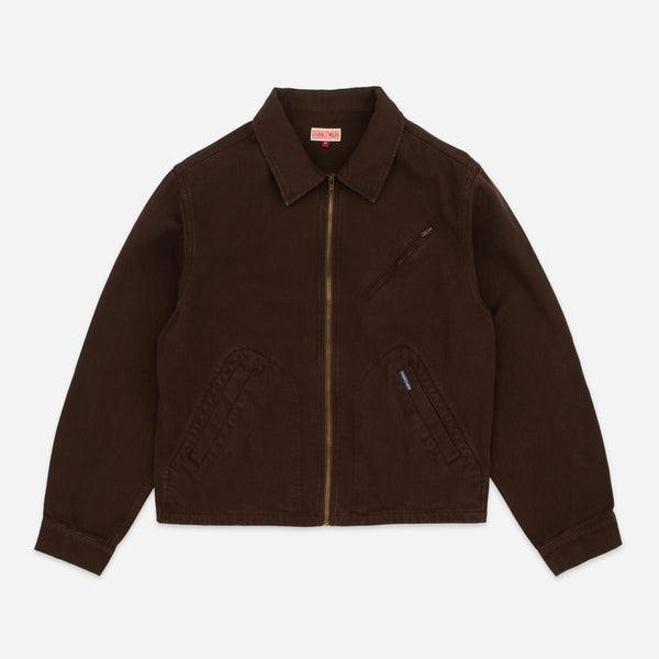 Crop Mechanic Jacket Chocolate Plum