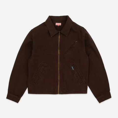 Crop Mechanic Jacket Chocolate Plum