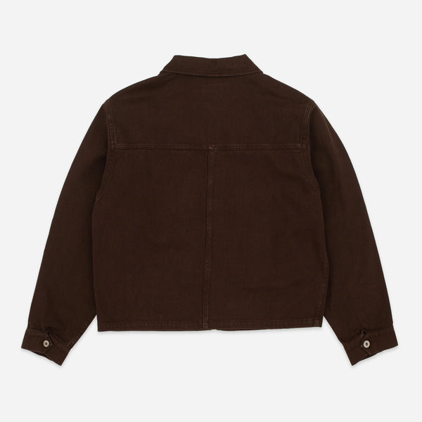 Crop Mechanic Jacket Chocolate Plum