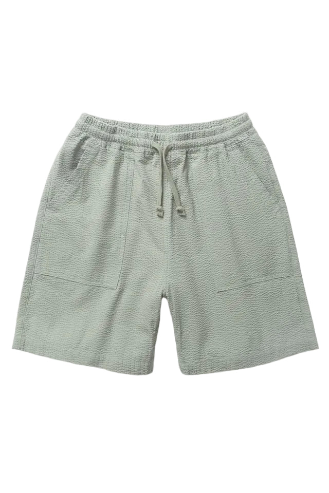 Seersucker Chef Shorts Sage