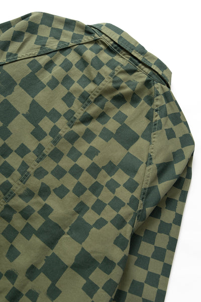 Drill Printed Front Of House Olive Checker