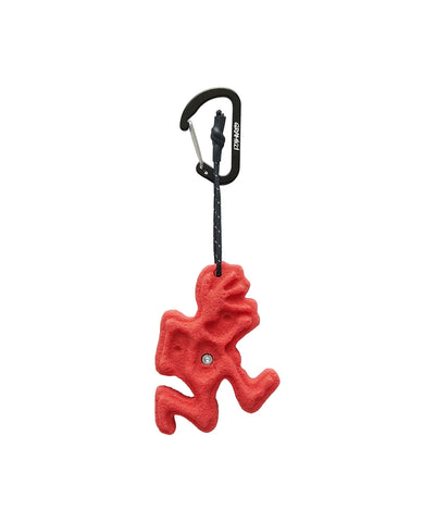 Running Man Climbing Keychain Red