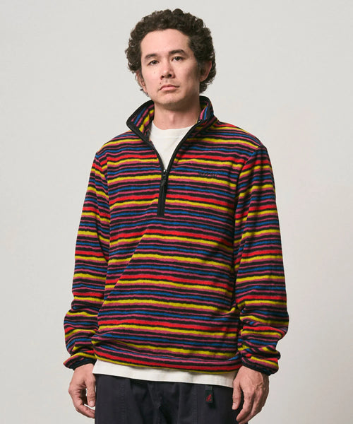 Thermal Fleece Pullover Multi-Stripe