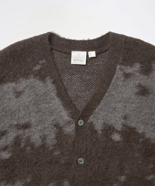 Mohair Splatter Cardigan Slate