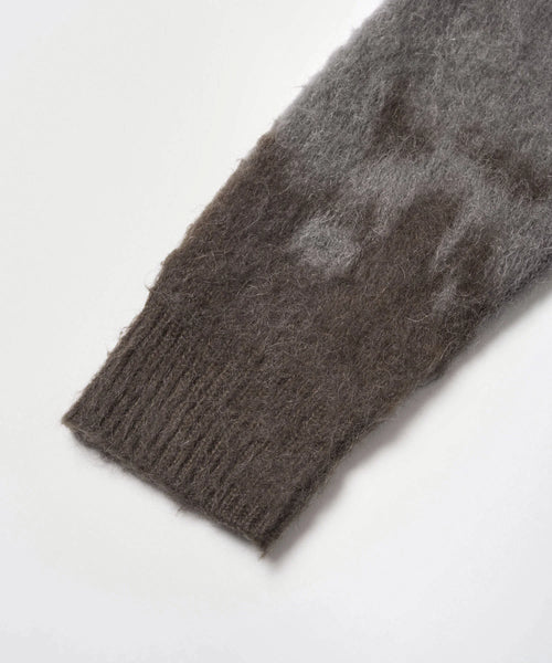 Mohair Splatter Cardigan Slate