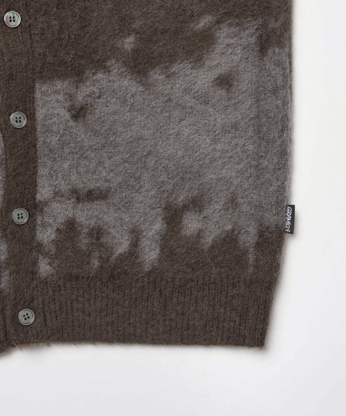 Mohair Splatter Cardigan Slate