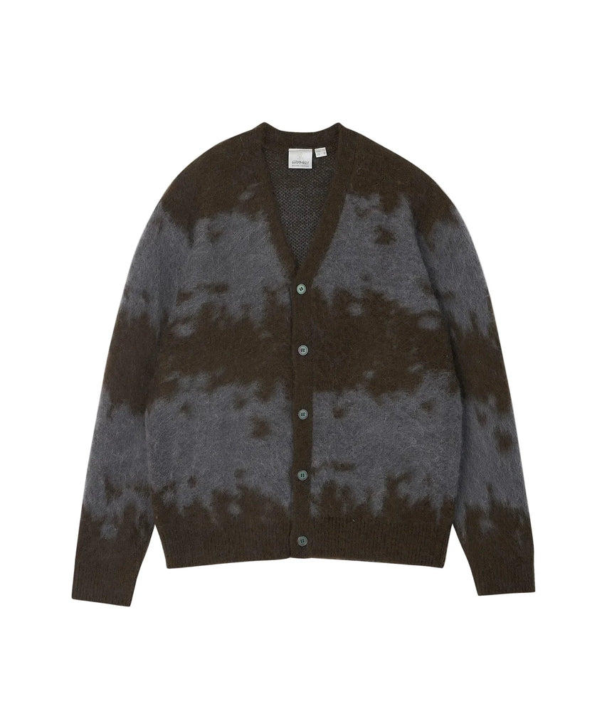 Mohair Splatter Cardigan Slate