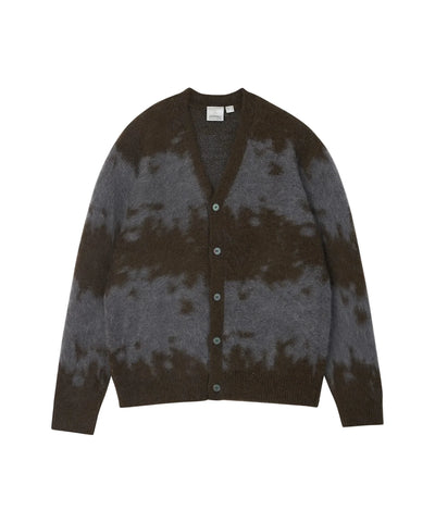 Mohair Splatter Cardigan Slate