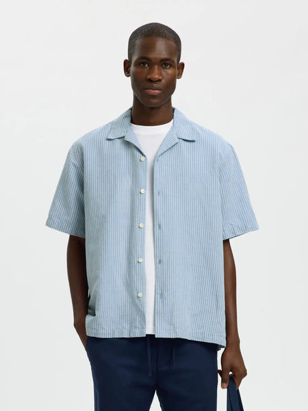 Casper Clay Linen Blend Dusty White Blue