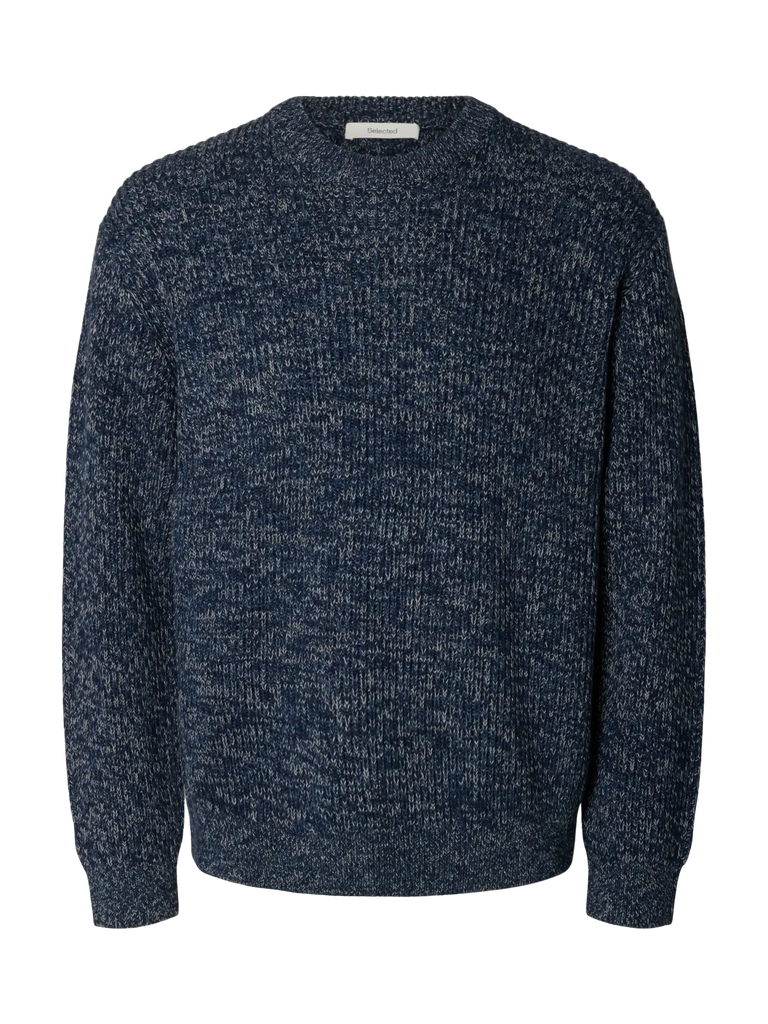 Tilum Knit Relaxed Crew Navy Blazer