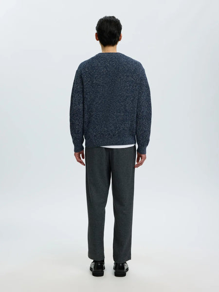 Tilum Knit Relaxed Crew Navy Blazer