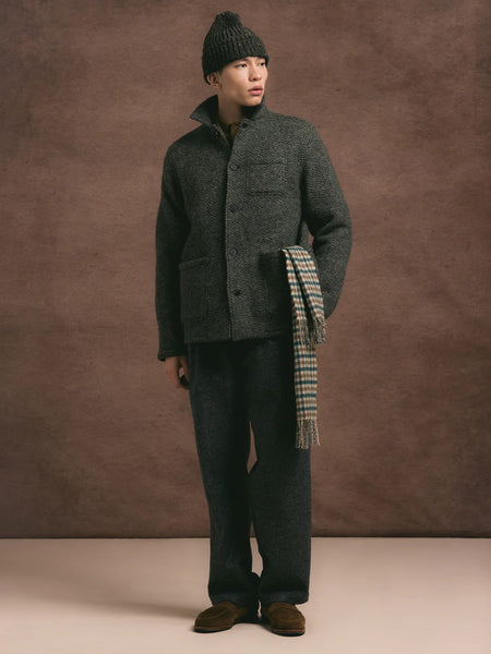Ormiston Jacket Moss Wool Herringbone