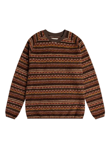 Junction Sweat In Umber Knitted Fairisle