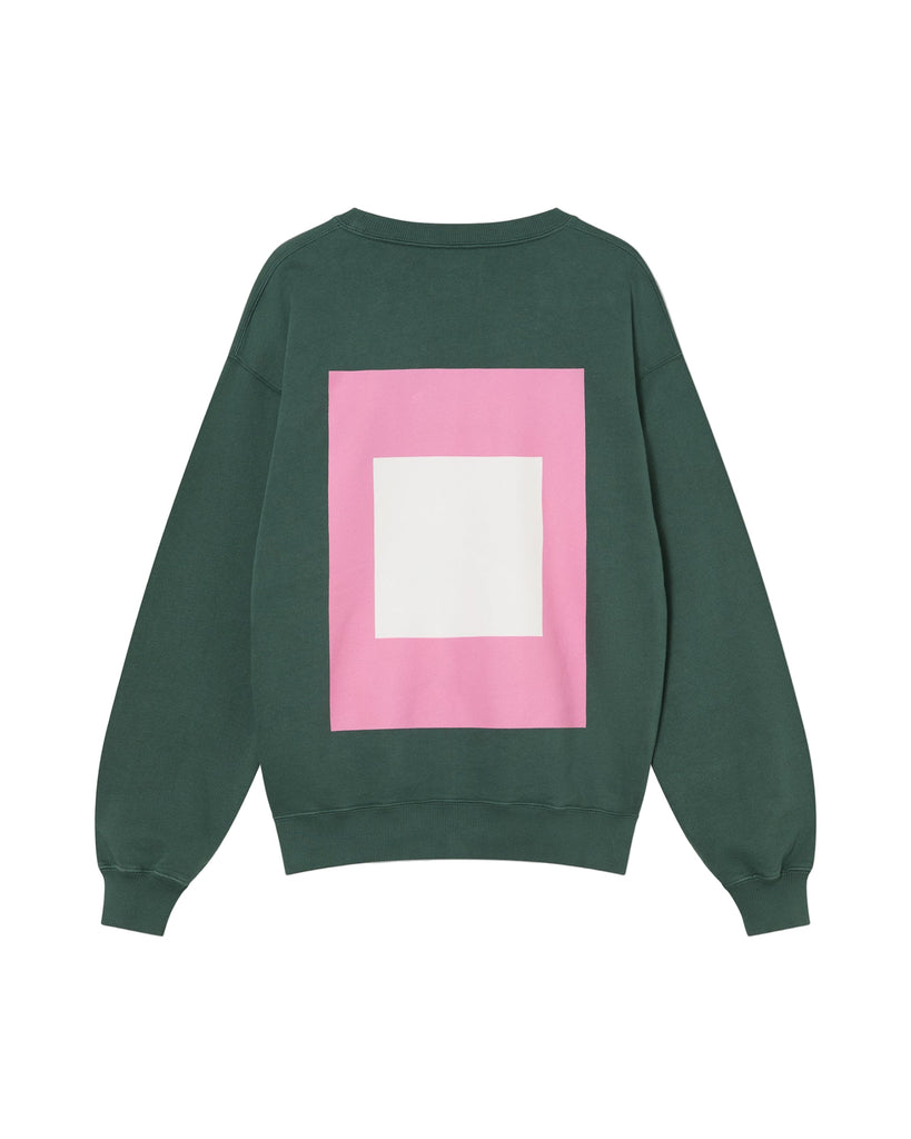 Xavier Dark Green Off White Square