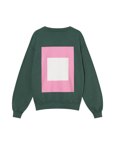 Xavier Dark Green Off White Square