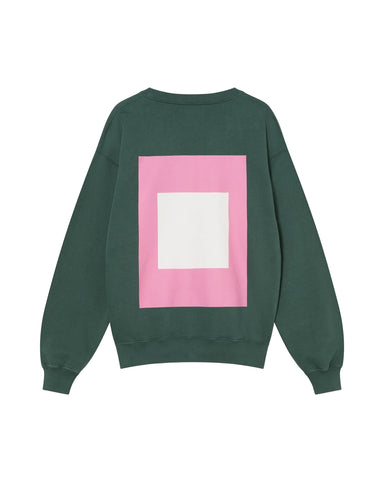 Xavier Dark Green Off White Square
