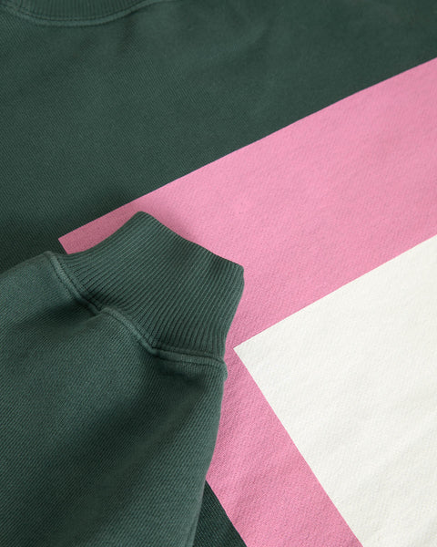 Xavier Dark Green Off White Square
