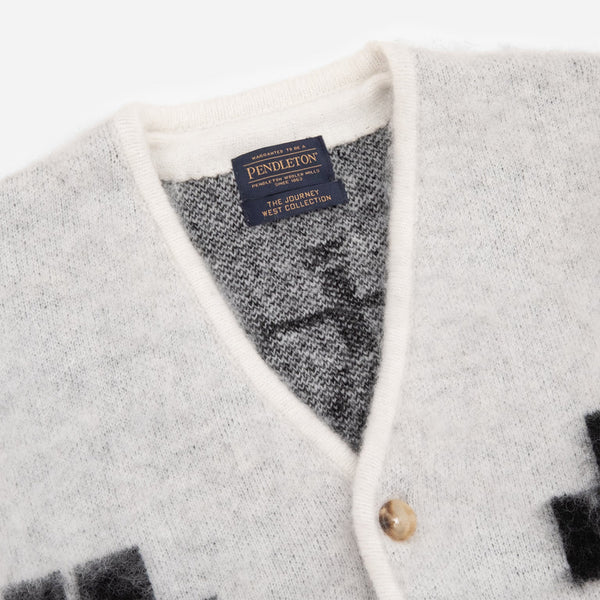 Mohair Cardigan Los Ojos White