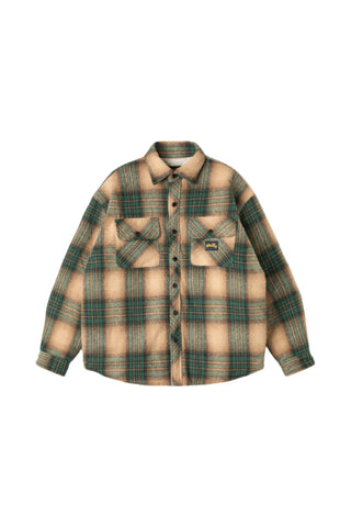 Stan Ray Quilted Plaid Overshirt Olive