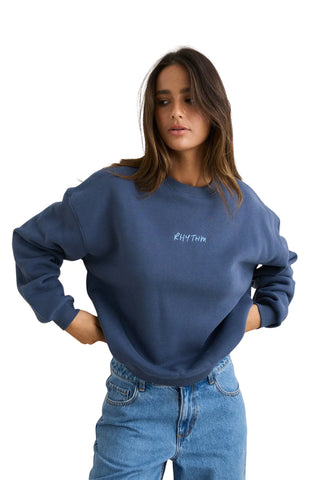 Crew Neck Fleece Indigo