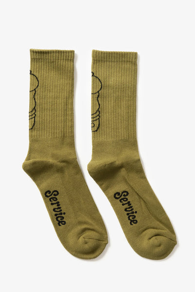 Salt & Pepper Socks Olive