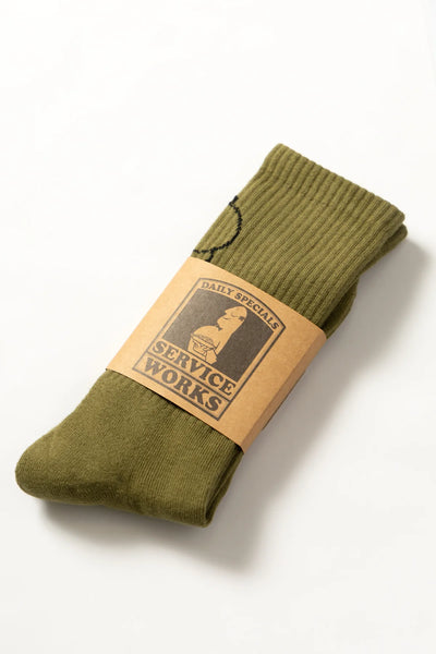 Salt & Pepper Socks Olive